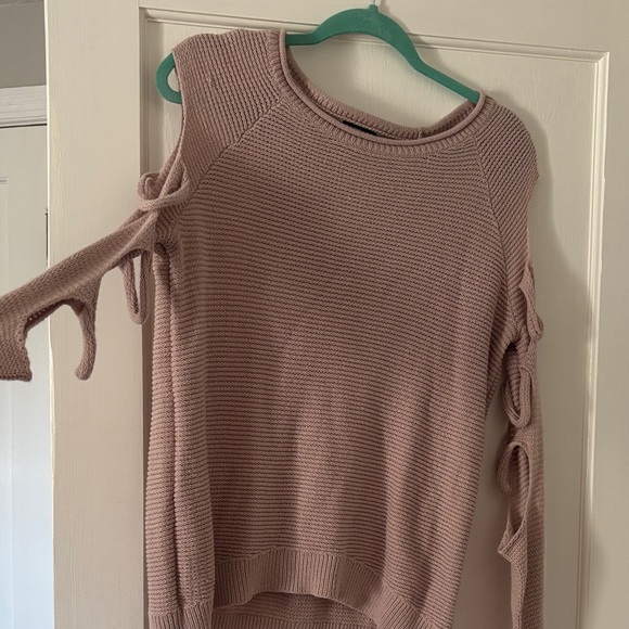 Express Sweaters - Express Women's Mauve Sweater with Sleeve Ties